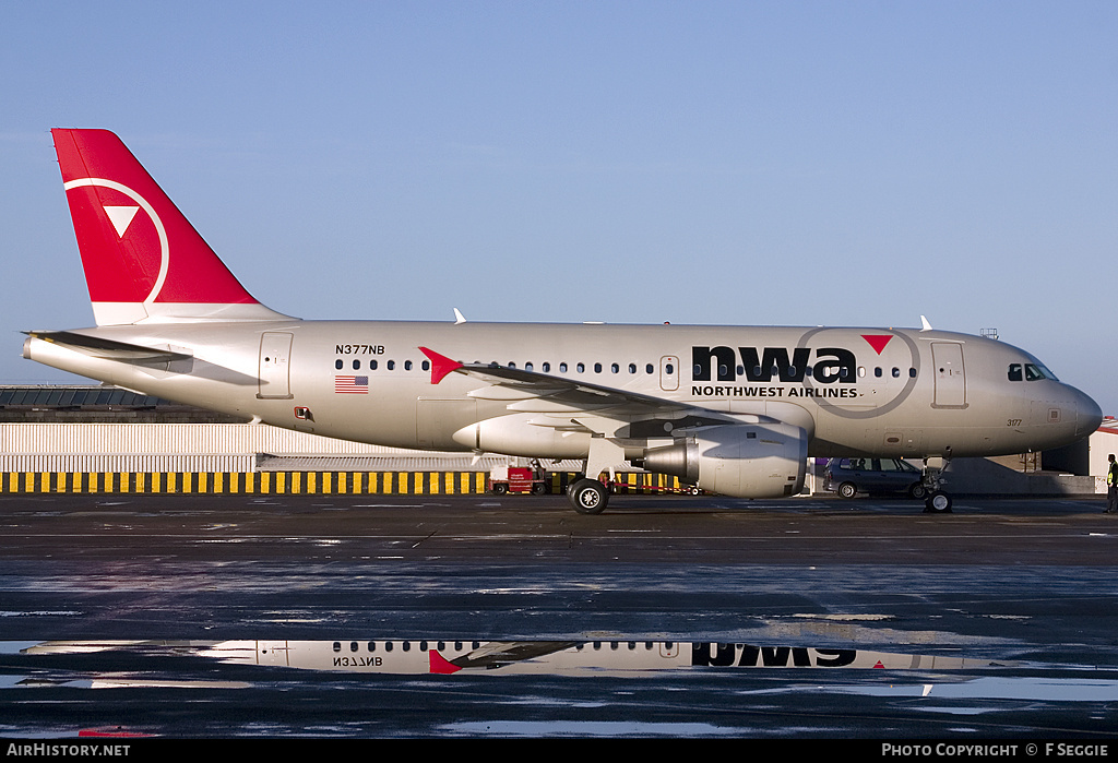 Aircraft Photo of N377NB | Airbus A319-114 | Northwest Airlines | AirHistory.net #81078