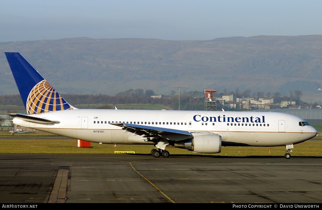 Aircraft Photo of N76151 | Boeing 767-224/ER | Continental Airlines | AirHistory.net #81083
