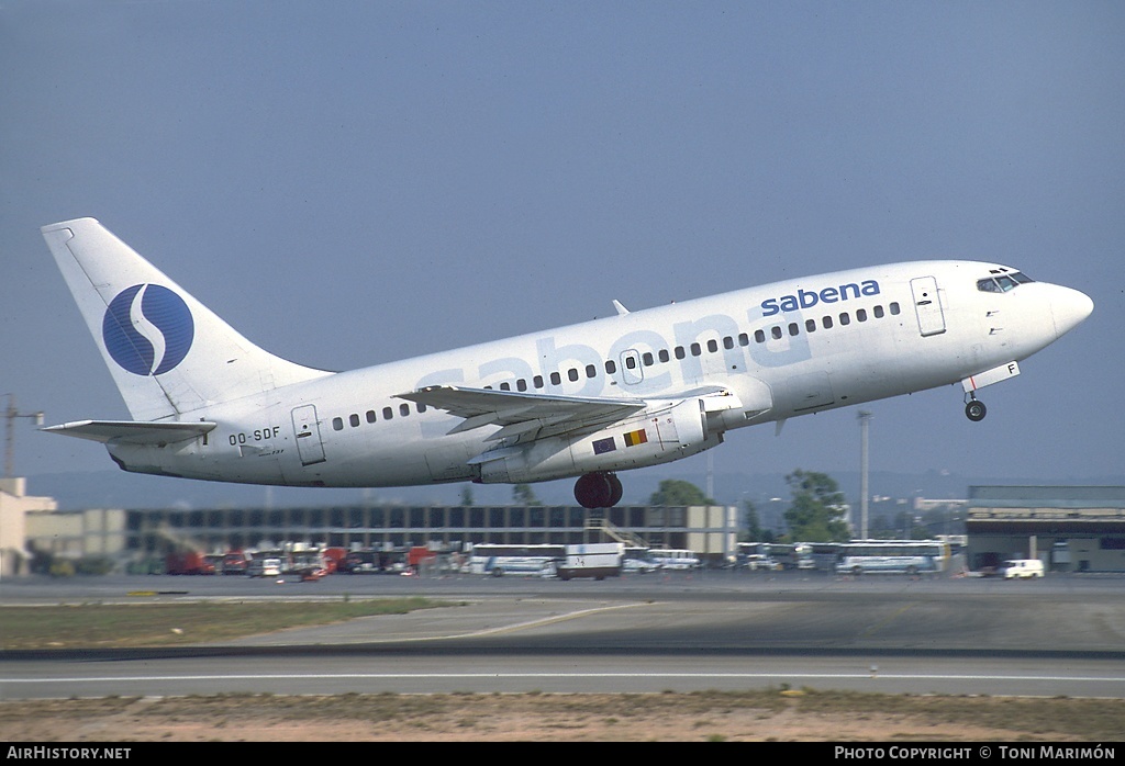 Aircraft Photo of OO-SDF | Boeing 737-229/Adv | Sabena | AirHistory.net #81154