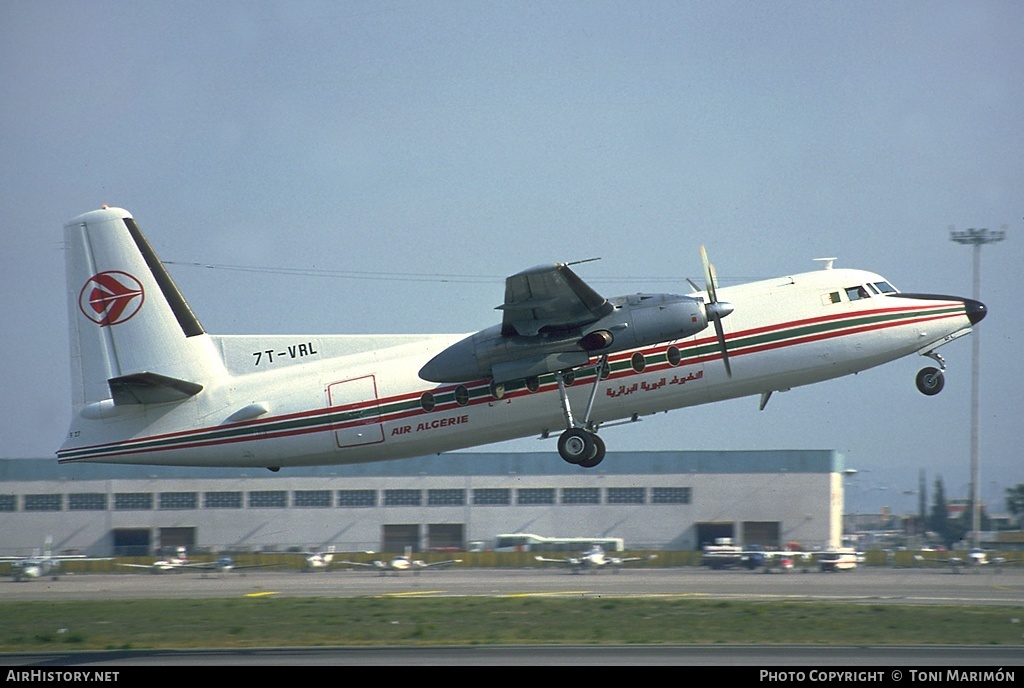 Aircraft Photo of 7T-VRL | Fokker F27-400 Friendship | Air Algérie | AirHistory.net #81156