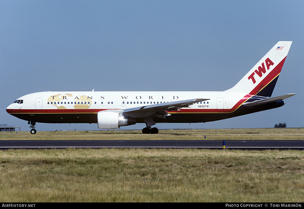 Aircraft Photo of N605TW | Boeing 767-231(ER) | Trans World Airlines - TWA | AirHistory.net #81159