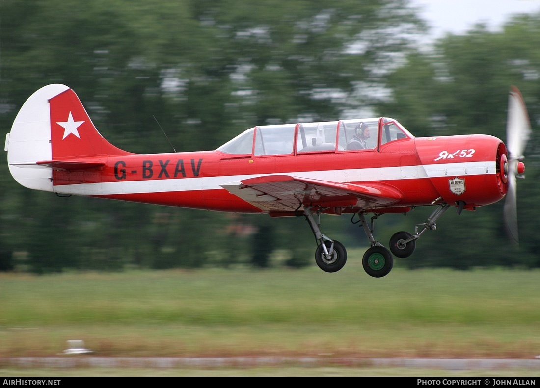 Aircraft Photo of G-BXAV | Yakovlev Yak-52 | AirHistory.net #81167