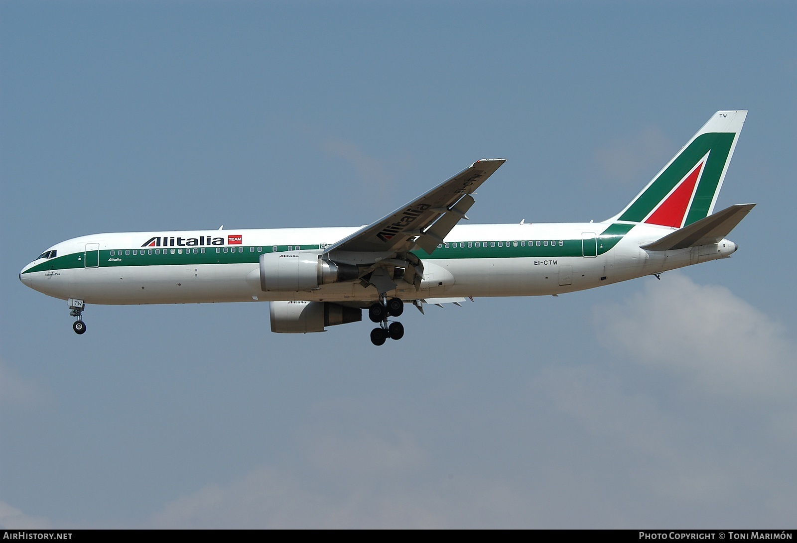 Aircraft Photo of EI-CTW | Boeing 767-341/ER | Alitalia | AirHistory.net #81181