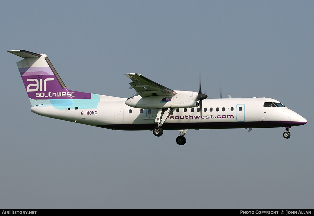 Aircraft Photo of G-WOWC | De Havilland Canada DHC-8-311 Dash 8 | Air Southwest | AirHistory.net #81195