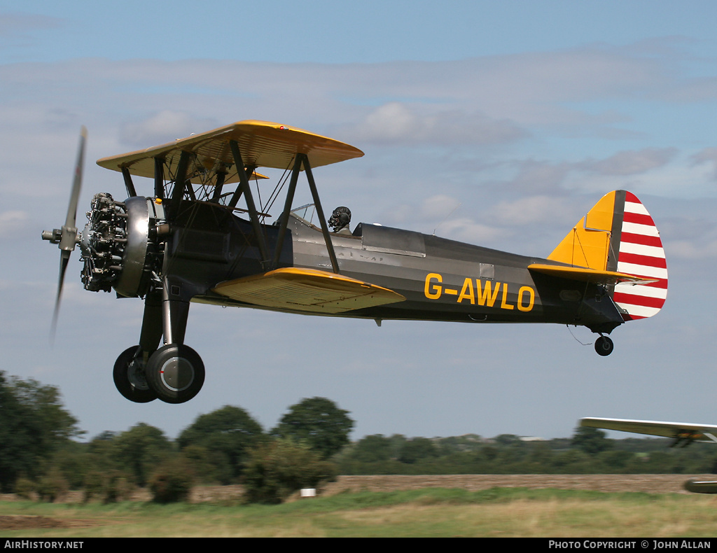 Aircraft Photo of G-AWLO | Boeing PT-13D Kaydet (E75) | USA - Air Force | AirHistory.net #81207