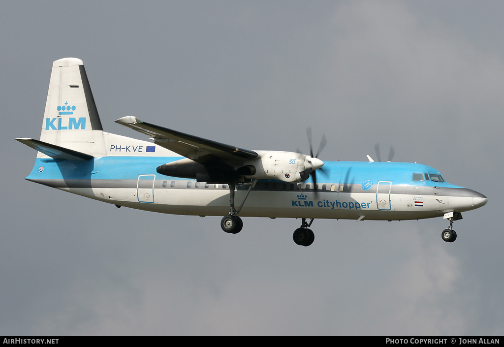 Aircraft Photo of PH-KVE | Fokker 50 | KLM Cityhopper | AirHistory.net #81209