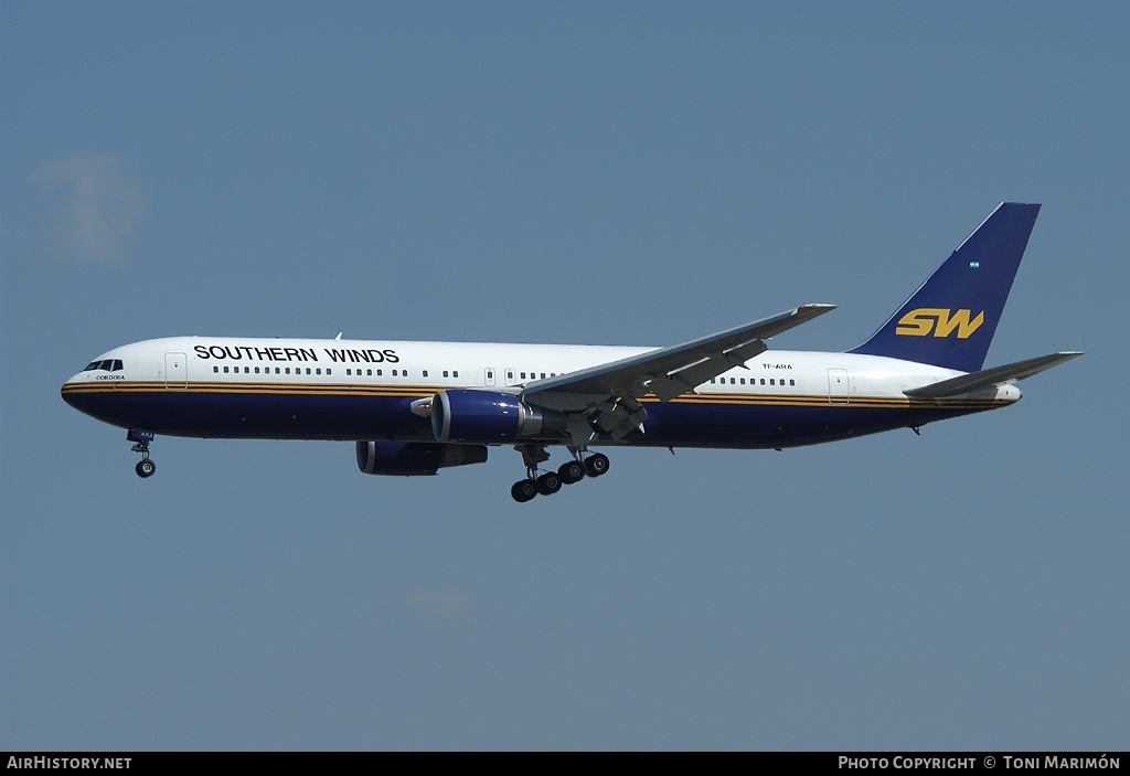 Aircraft Photo of TF-ARA | Boeing 767-3Q8/ER | Southern Winds | AirHistory.net #81219
