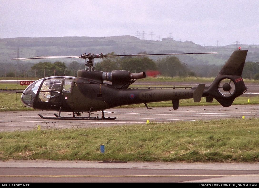 Aircraft Photo of XZ345 | Aerospatiale SA-341B Gazelle AH1 | UK - Army | AirHistory.net #81231