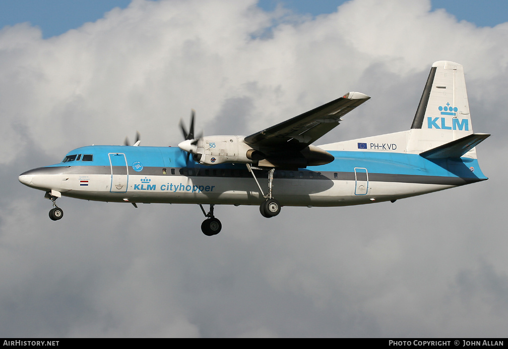 Aircraft Photo of PH-KVD | Fokker 50 | KLM Cityhopper | AirHistory.net #81273