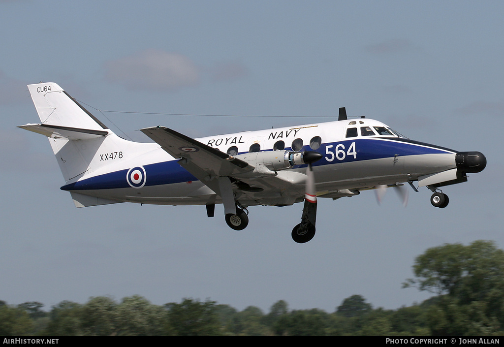 Aircraft Photo of XX478 | Scottish Aviation HP-137 Jetstream T2 | UK - Navy | AirHistory.net #81283