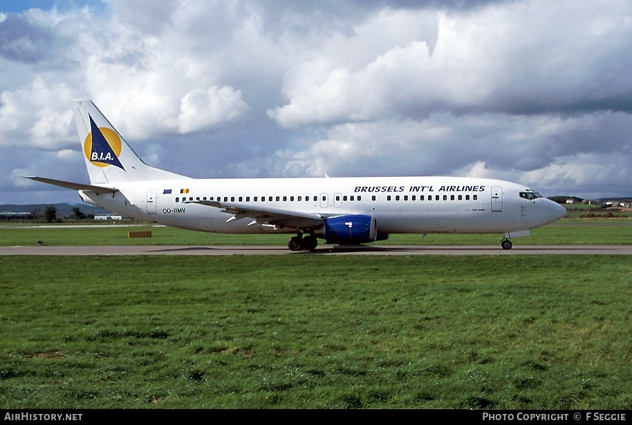 Aircraft Photo of OO-RMV | Boeing 737-408 | Brussels International Airlines - BIA | AirHistory.net #81363