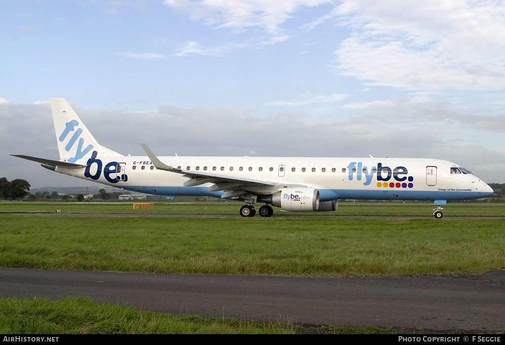 Aircraft Photo of G-FBEA | Embraer 195LR (ERJ-190-200LR) | Flybe | AirHistory.net #81382