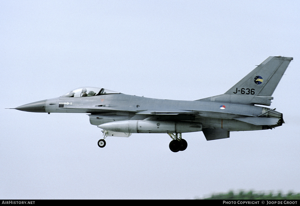 Aircraft Photo of J-636 | General Dynamics F-16A(R) Fighting Falcon | Netherlands - Air Force | AirHistory.net #81394