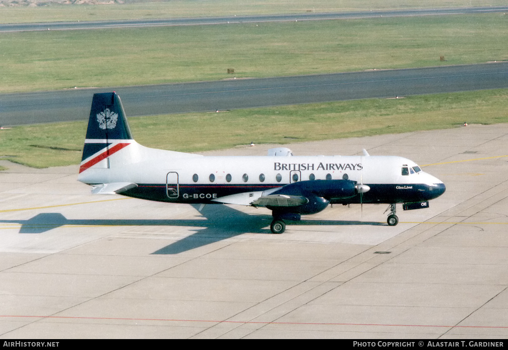 Aircraft Photo of G-BCOE | Hawker Siddeley HS-748 Srs2B/287 | British Airways | AirHistory.net #81414