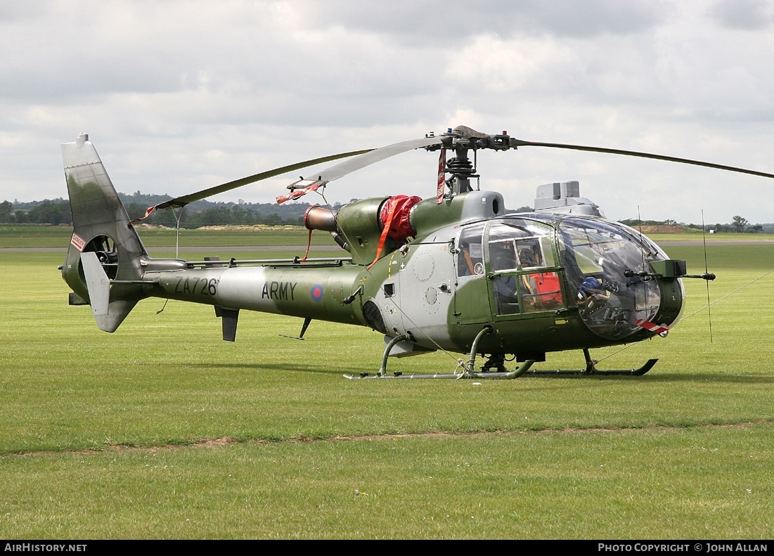 Aircraft Photo of ZA726 | Aerospatiale SA-341B Gazelle AH1 | UK - Army | AirHistory.net #81480