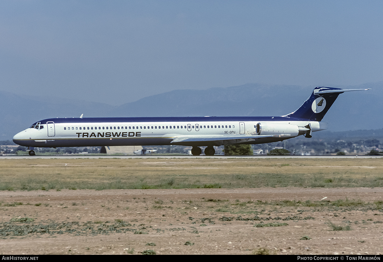 Aircraft Photo of SE-DPU | McDonnell Douglas MD-83 (DC-9-83) | Transwede Airways | AirHistory.net #81554