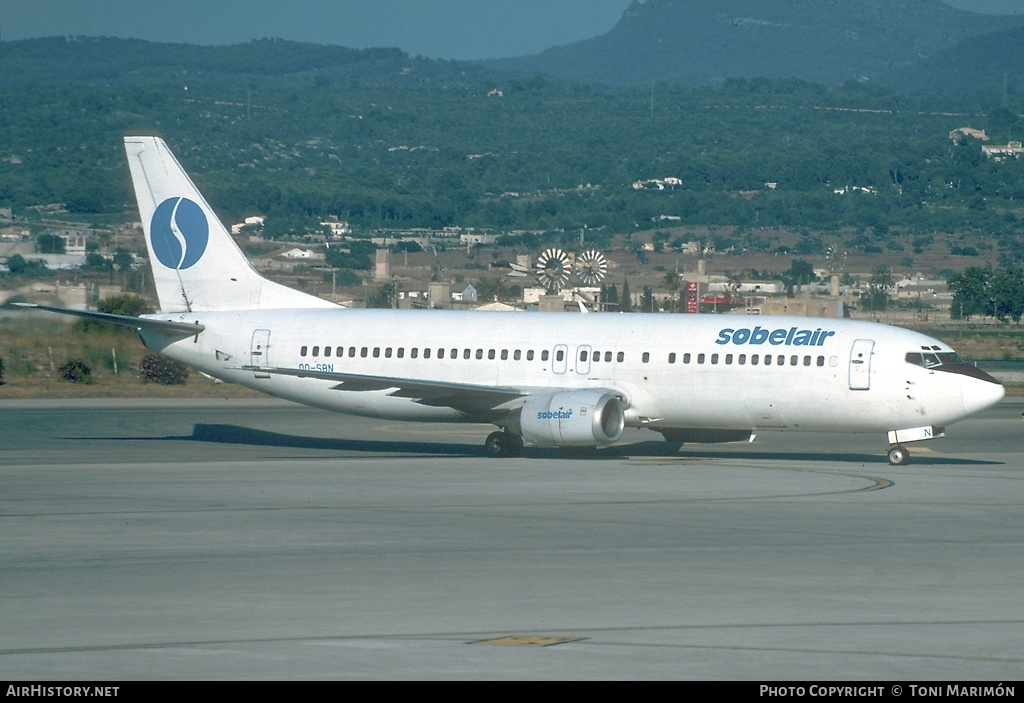 Aircraft Photo of OO-SBN | Boeing 737-4Y0 | Sobelair | AirHistory.net #81555