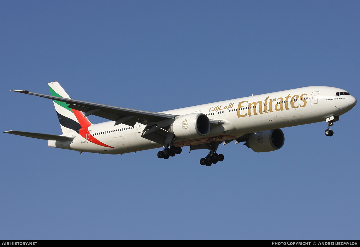 Aircraft Photo of A6-EBY | Boeing 777-36N/ER | Emirates | AirHistory.net #81603