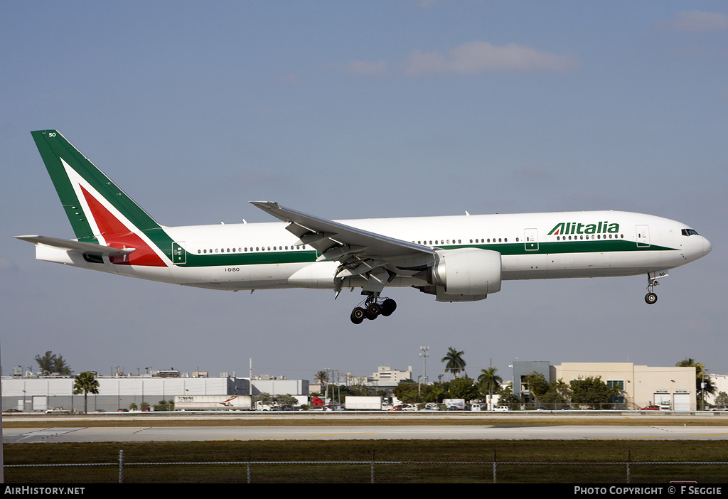 Aircraft Photo of I-DISO | Boeing 777-243/ER | Alitalia | AirHistory.net #81636