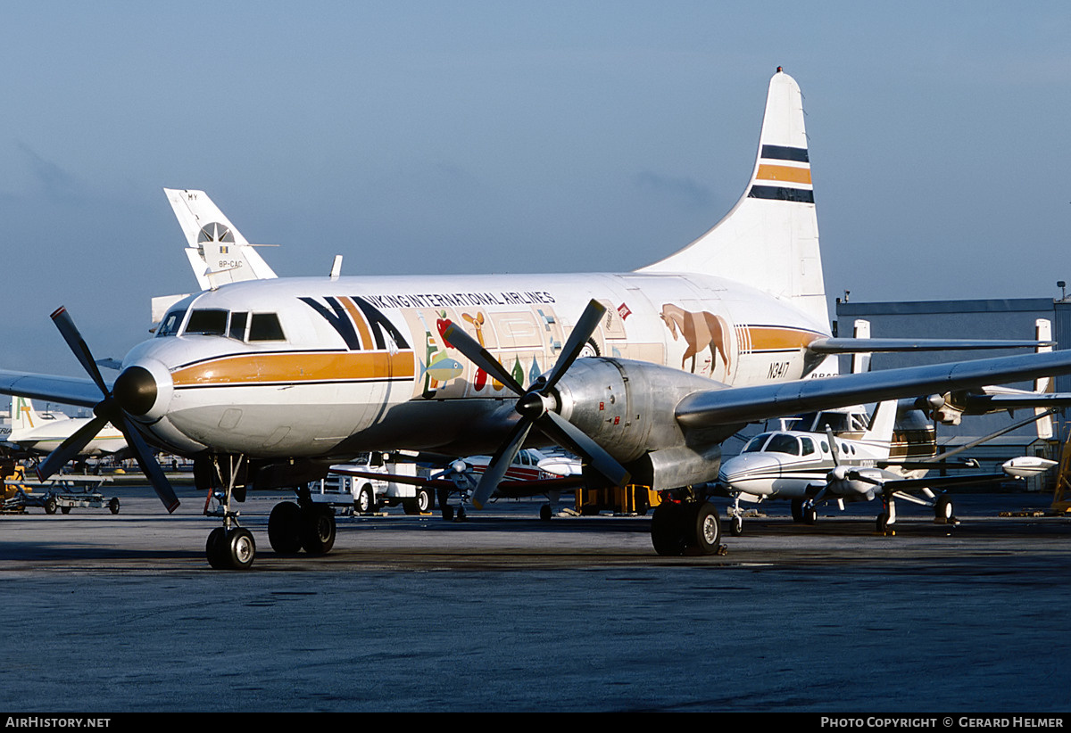 Aircraft Photo of N3417 | Convair 640 | Viking International Airlines - VIA | AirHistory.net #81739
