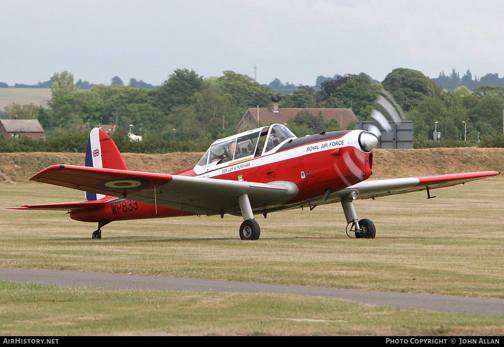 Aircraft Photo of G-BZDU / WP833 | De Havilland DHC-1 Chipmunk 22 | UK - Air Force | AirHistory.net #81773