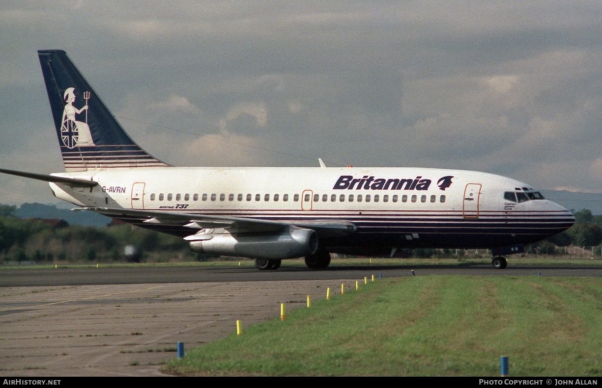 Aircraft Photo of G-AVRN | Boeing 737-204 | Britannia Airways | AirHistory.net #81820