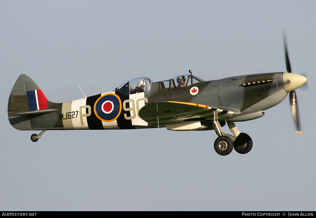 Aircraft Photo of G-BMSB / MJ627 | Supermarine 509 Spitfire T9 | UK - Air Force | AirHistory.net #81828