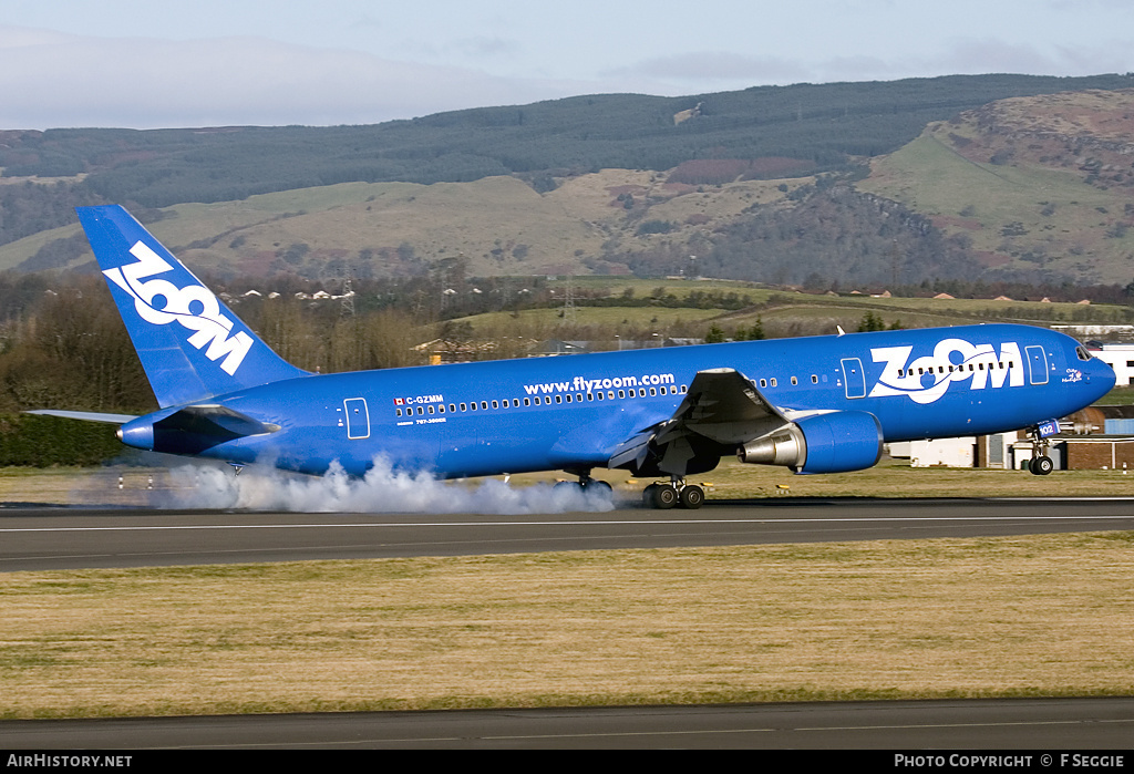 Aircraft Photo of C-GZMM | Boeing 767-328/ER | Zoom Airlines | AirHistory.net #81934