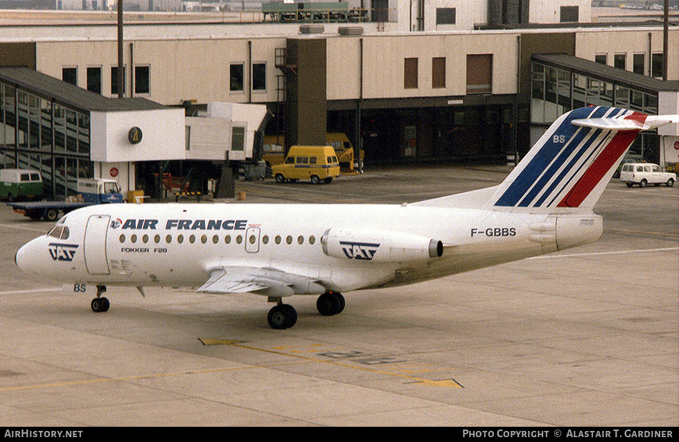 Aircraft Photo of F-GBBS | Fokker F28-1000 Fellowship | Air France | AirHistory.net #81937