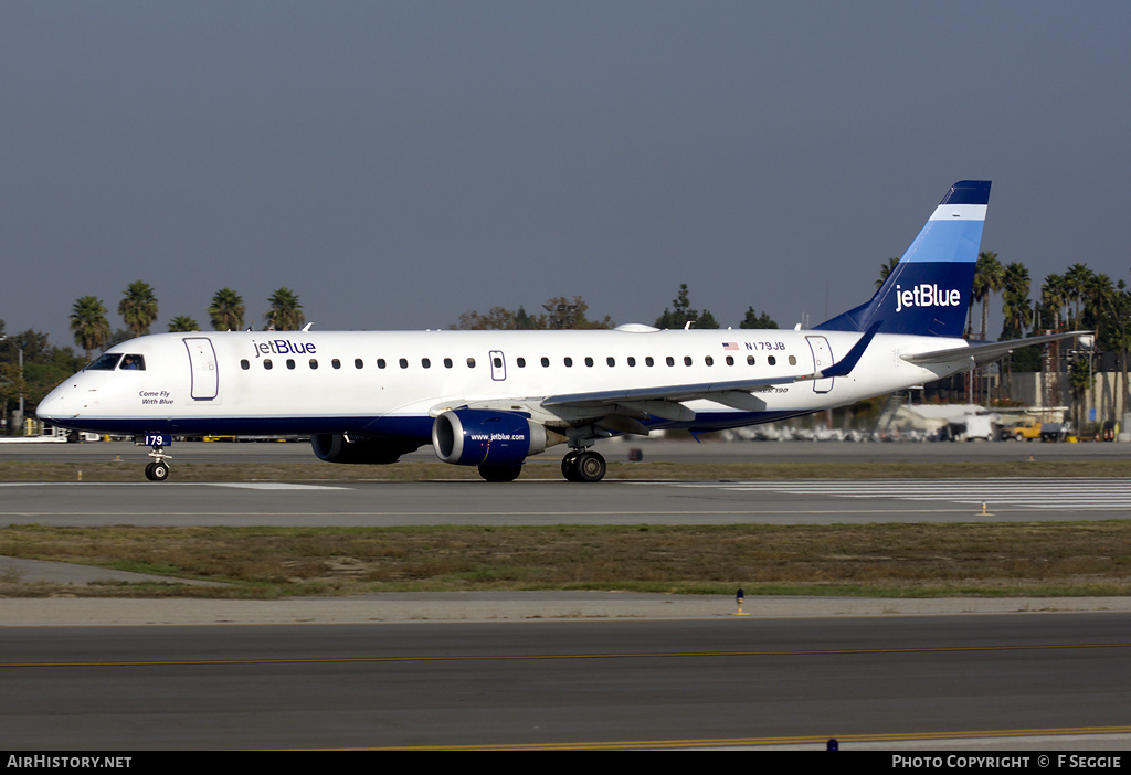 Aircraft Photo of N179JB | Embraer 190AR (ERJ-190-100IGW) | JetBlue Airways | AirHistory.net #82006