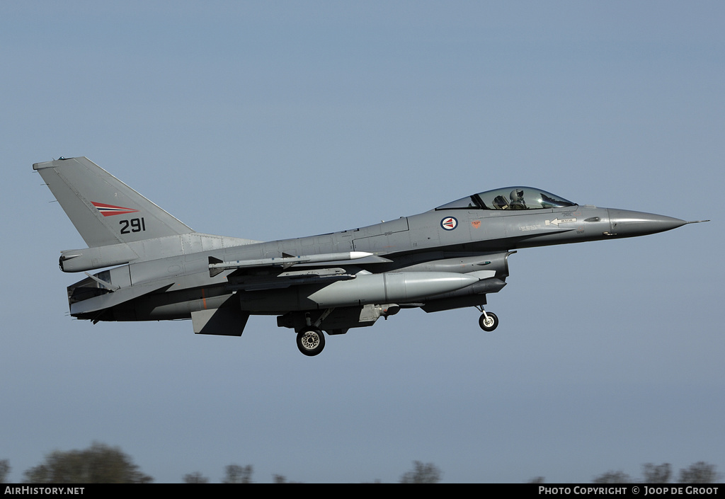 Aircraft Photo of 291 | General Dynamics F-16AM Fighting Falcon | Norway - Air Force | AirHistory.net #82158