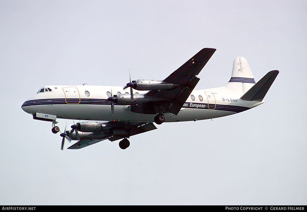 Aircraft Photo of G-LOND | Vickers 806 Viscount | London European Airways | AirHistory.net #82218