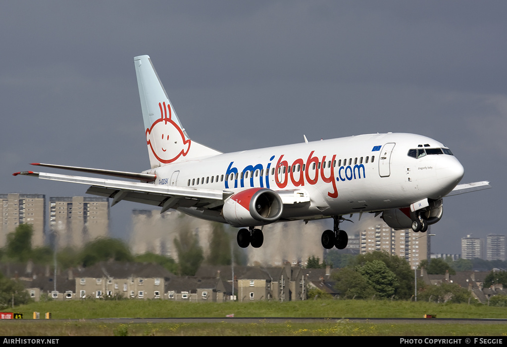 Aircraft Photo of G-ODSK | Boeing 737-37Q | Bmibaby | AirHistory.net #82273