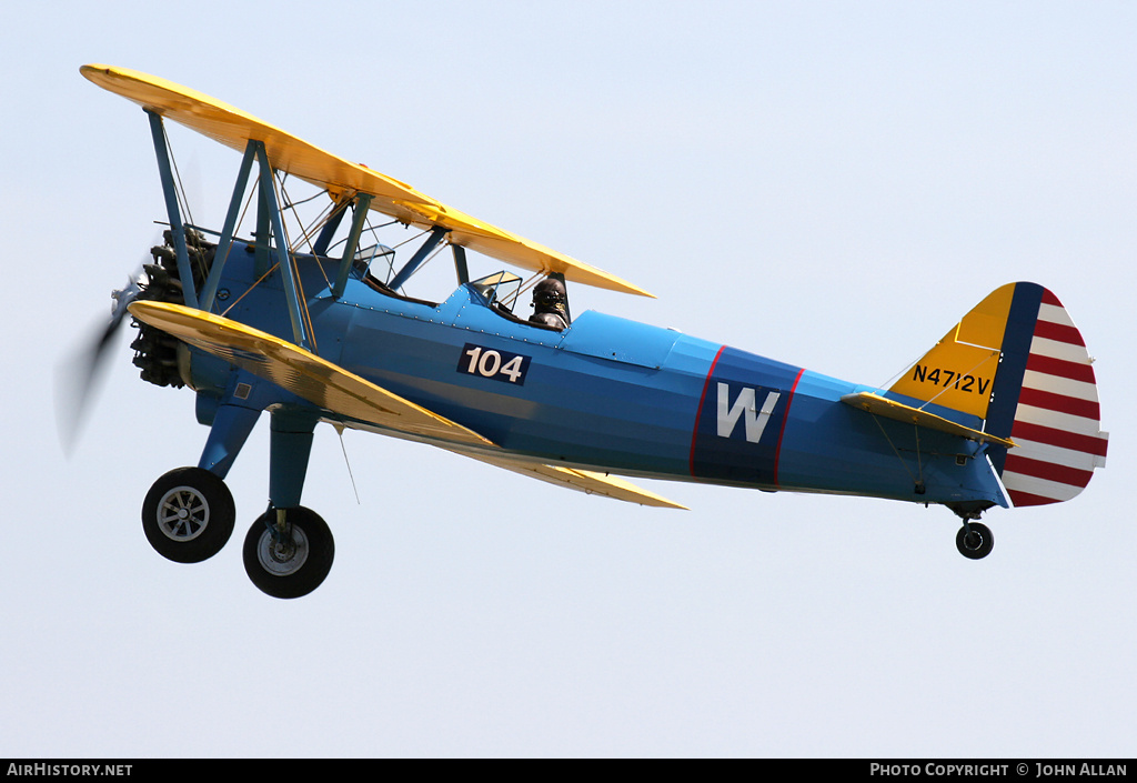 Aircraft Photo of N4712V | Boeing PT-13D/R985 Kaydet (E75) | USA - Air Force | AirHistory.net #82355