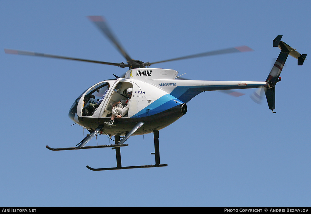 Aircraft Photo of VH-MHE | Hughes 500D (369D) | Aeropower | AirHistory.net #82509