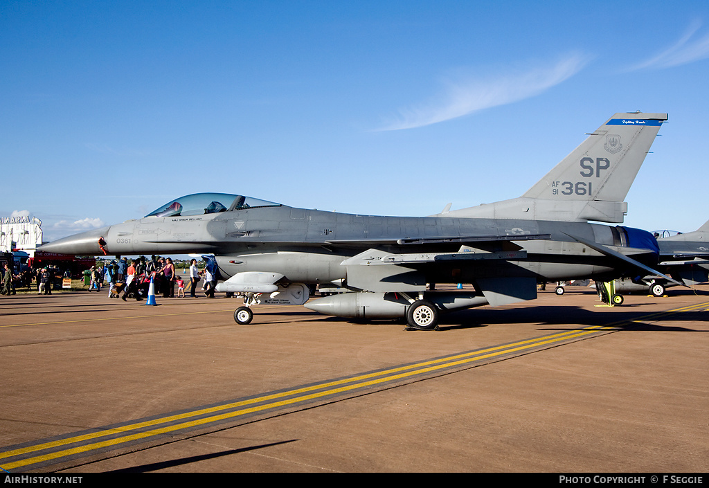 Aircraft Photo of 91-0361 / AF91-361 | Lockheed F-16CM Fighting Falcon | USA - Air Force | AirHistory.net #82512