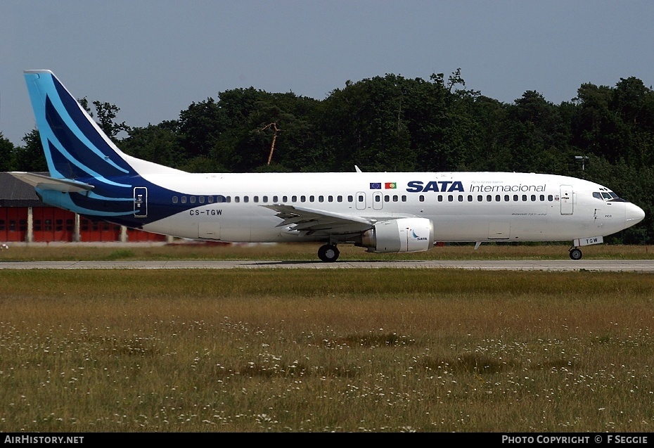 Aircraft Photo of CS-TGW | Boeing 737-4Y0 | SATA Internacional | AirHistory.net #82557