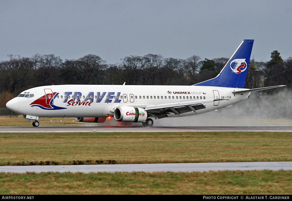 Aircraft Photo of OK-TVR | Boeing 737-4Y0 | Travel Service | AirHistory.net #82577