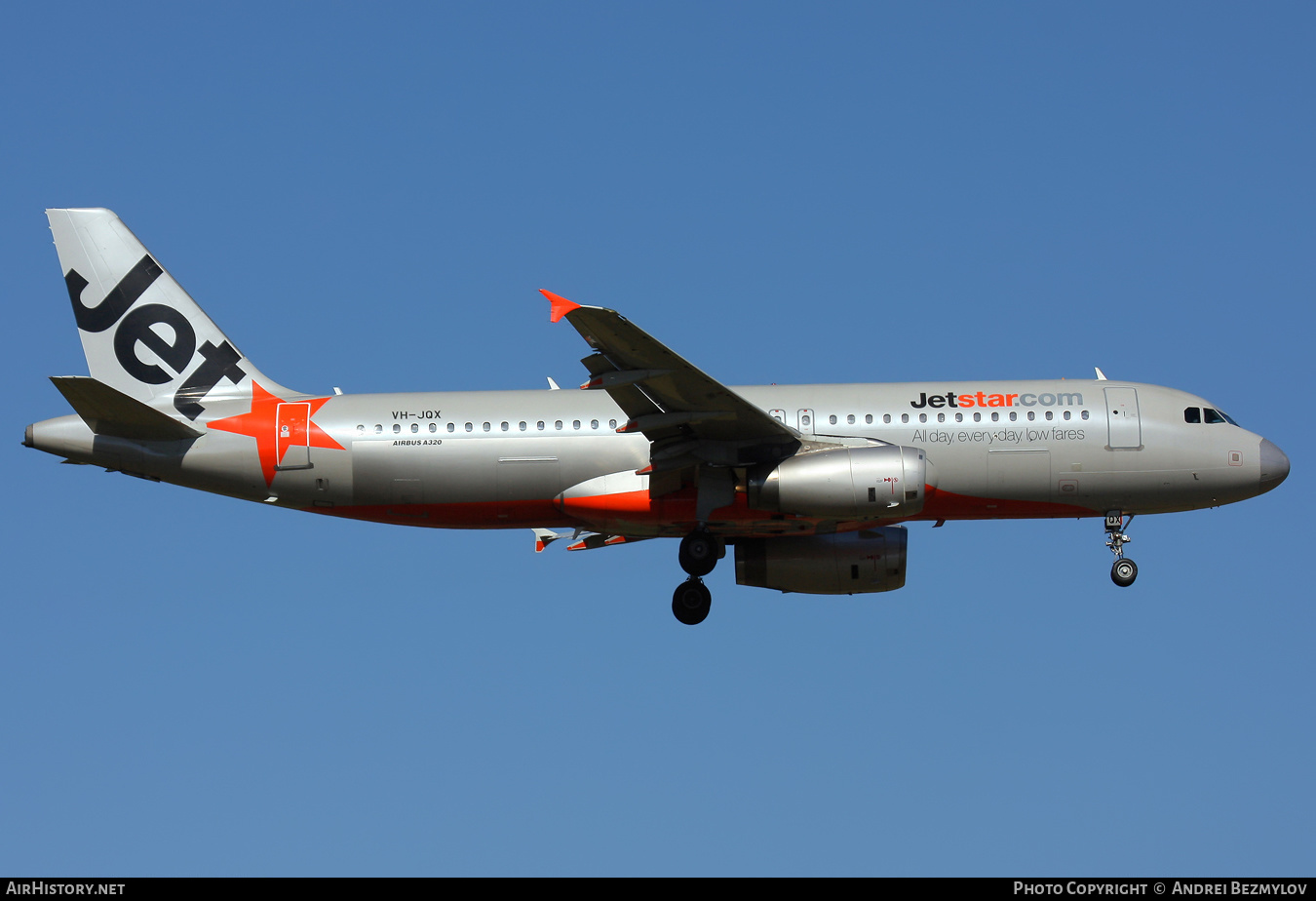 Aircraft Photo of VH-JQX | Airbus A320-232 | Jetstar Airways | AirHistory.net #82581