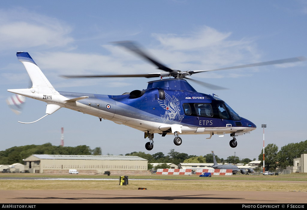 Aircraft Photo of ZE416 | AgustaWestland AW-109E Power Elite | UK - Air Force | AirHistory.net #82595