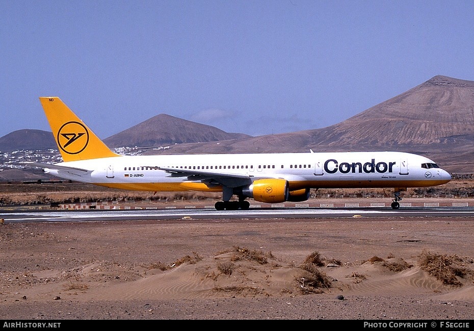 Aircraft Photo of D-ABND | Boeing 757-230 | Condor Flugdienst | AirHistory.net #82621