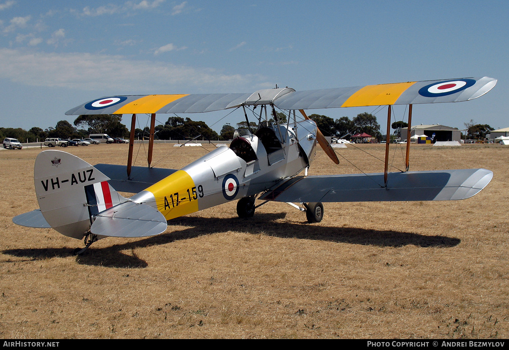 Aircraft Photo of VH-AUZ / A17-159 | De Havilland D.H. 82A Tiger Moth | Australia - Air Force | AirHistory.net #82644