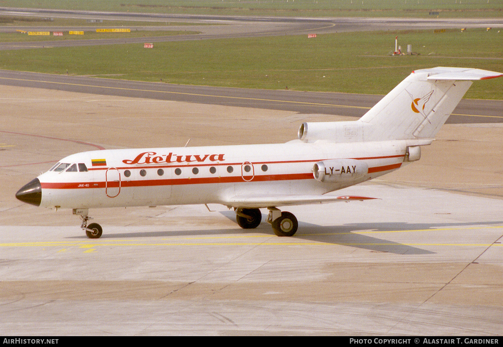 Aircraft Photo of LY-AAY | Yakovlev Yak-40 | Aviakompanija Lietuva | AirHistory.net #82706