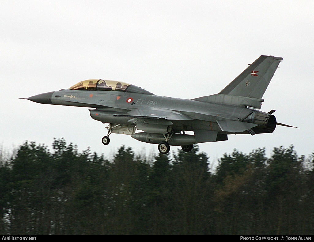 Aircraft Photo of ET-199 | General Dynamics F-16BM Fighting Falcon | Denmark - Air Force | AirHistory.net #82855