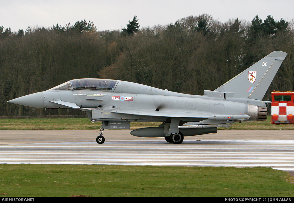 Aircraft Photo of ZJ800 | Eurofighter EF-2000 Typhoon T1 | UK - Air Force | AirHistory.net #82894