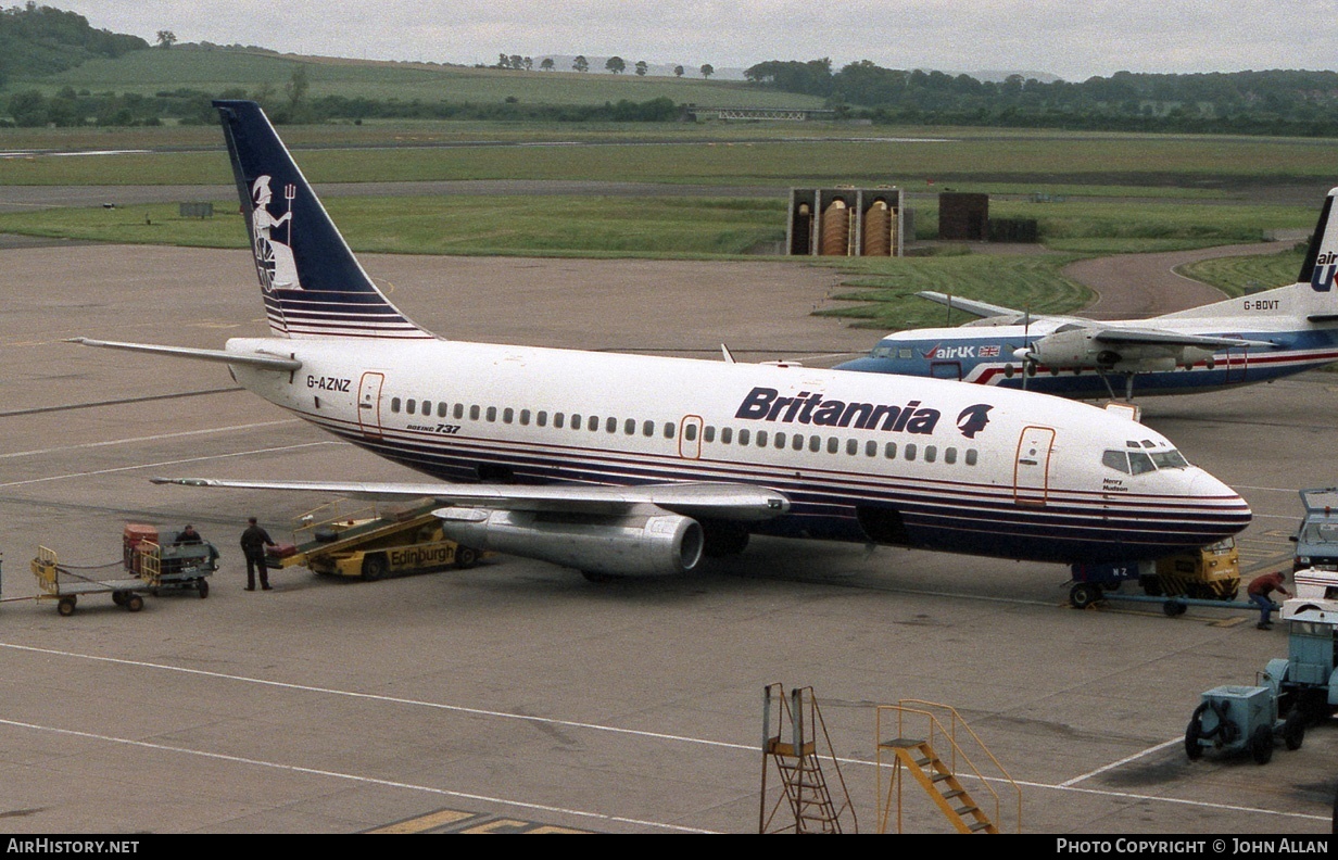 Aircraft Photo of G-AZNZ | Boeing 737-222 | Britannia Airways | AirHistory.net #82898