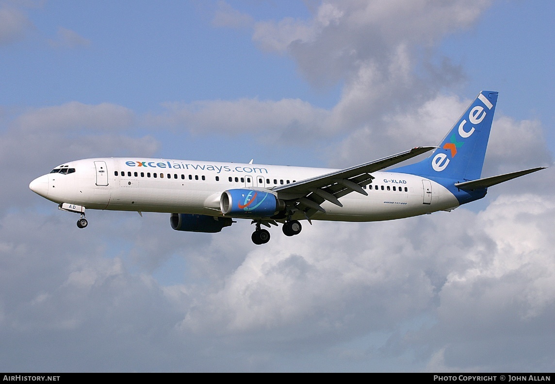 Aircraft Photo of G-XLAD | Boeing 737-81Q | Excel Airways | AirHistory.net #82925