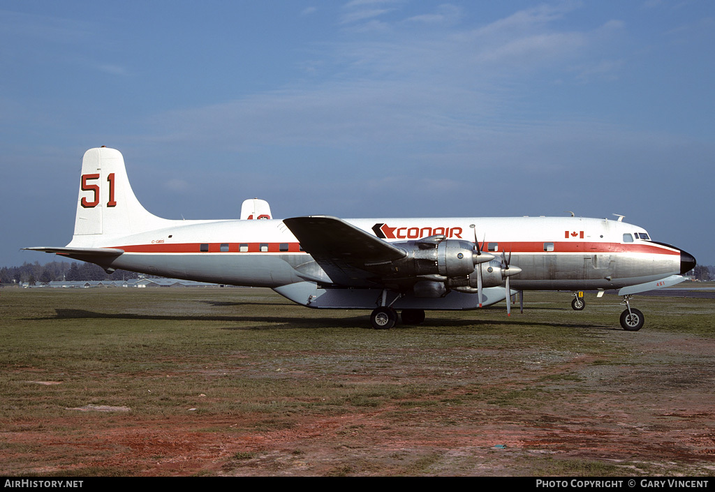 Aircraft Photo of C-GIBS | Douglas DC-6C/AT | Conair Aviation | AirHistory.net #82938