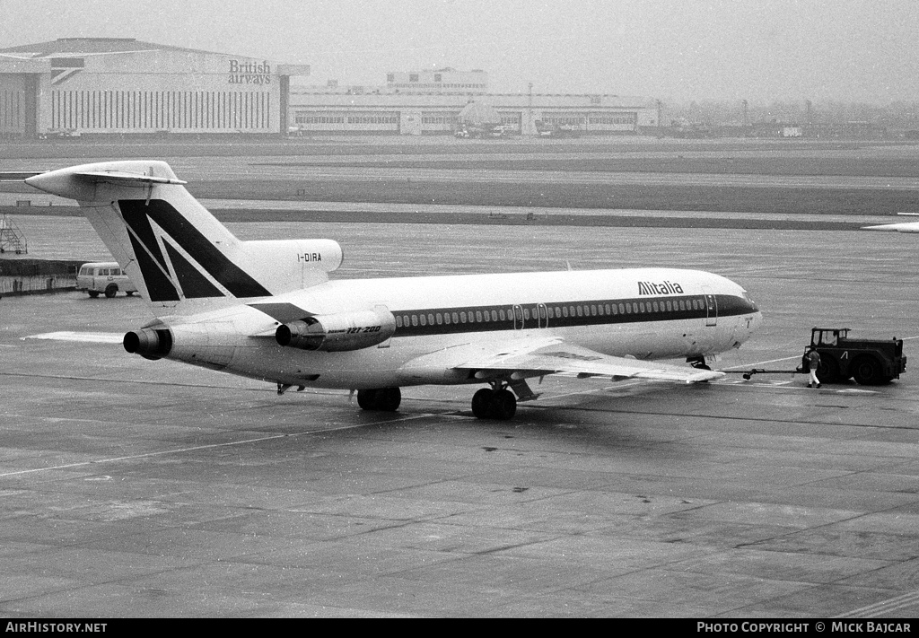 Aircraft Photo of I-DIRA | Boeing 727-243/Adv | Alitalia | AirHistory.net #82952