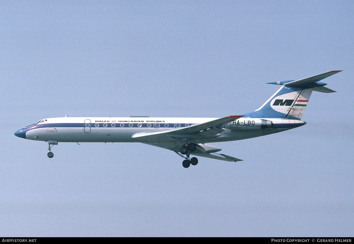 Aircraft Photo of HA-LBO | Tupolev Tu-134A-3 | Malév - Hungarian Airlines | AirHistory.net #83065
